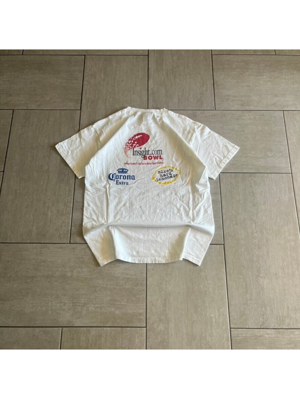 Fruit of the Loom Insight.com Bowl Graphic Tee Large White Cotton #5